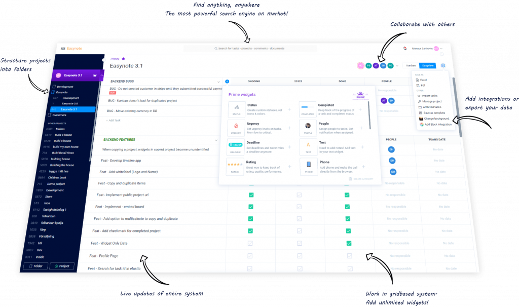 Easynote - It has been voted as one of the best servicenow project management alternatives. It has great usability, tons of features and is more affordable than services now. 