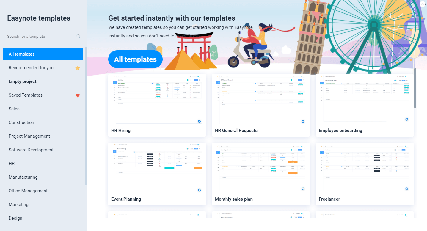 Easynote templates