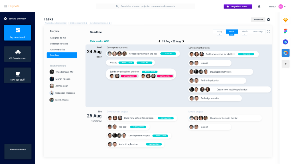 Easynote has better usability, more affordable and is simple voted by many people as best alternative to Monday