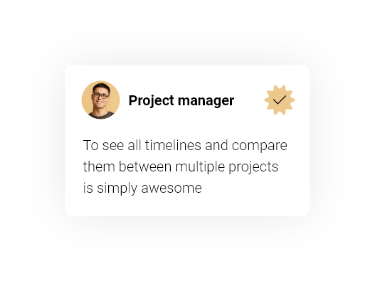 Project manager using timeline gantt chart