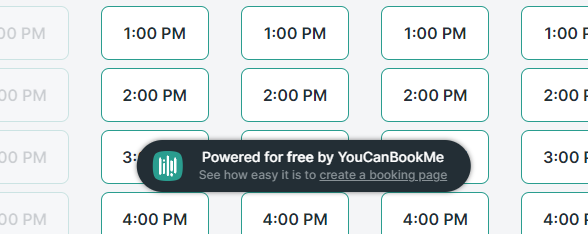 Quite annoying button for in overlay on Youcanbookme