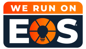 Entrepreneur Operating System logo and We run on eos sign for entreprneurs using this system or easynote