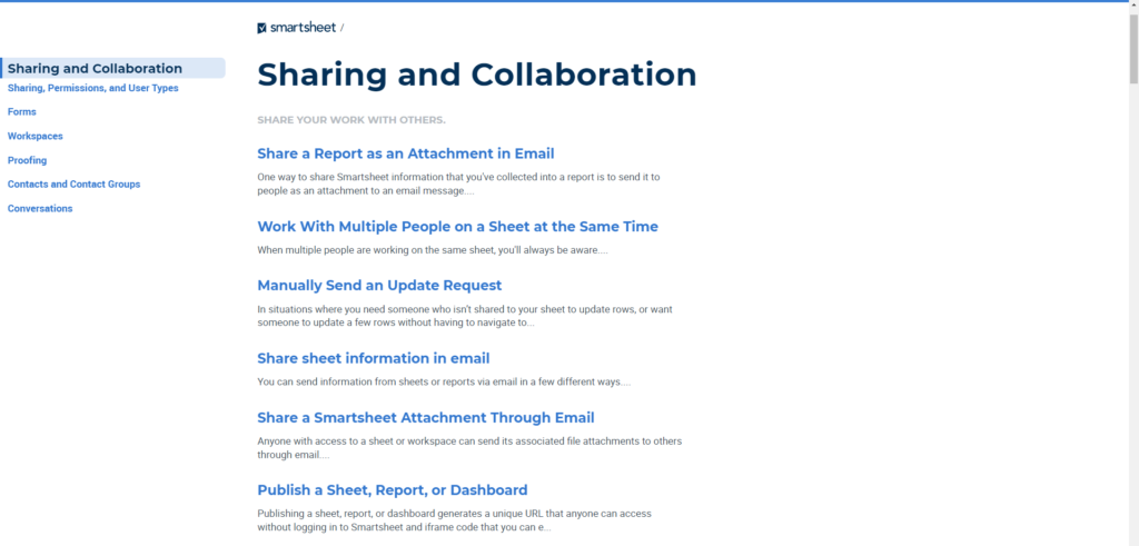 screenshot of smartsheet collaboration used for monday vs smartsheet comparison
